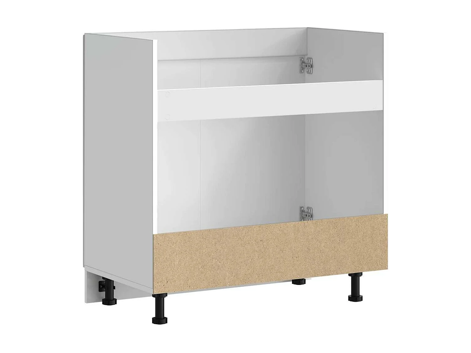 Meuble bas pour évier Kalmar blanc 80x46x81,5cm bois ingénierie