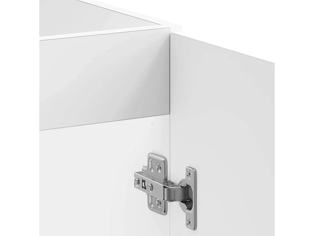 Meuble bas pour évier Kalmar blanc 80x46x81,5cm bois ingénierie