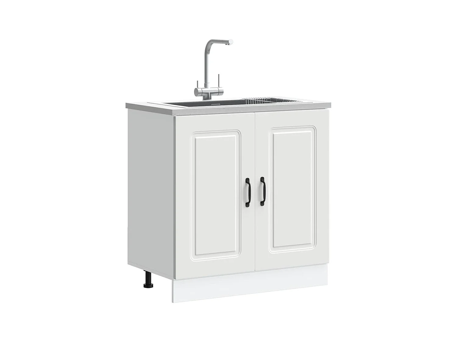 Base lavello bianco Kalmar 80x46x81,5cm in legno ingegnerizzato
