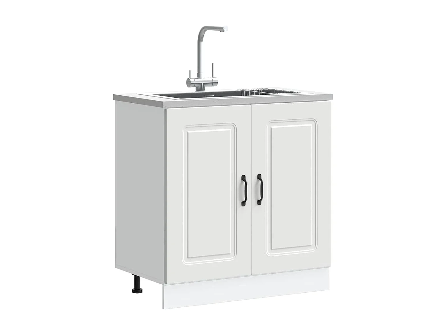 Base lavello bianco Kalmar 80x46x81,5cm in legno ingegnerizzato