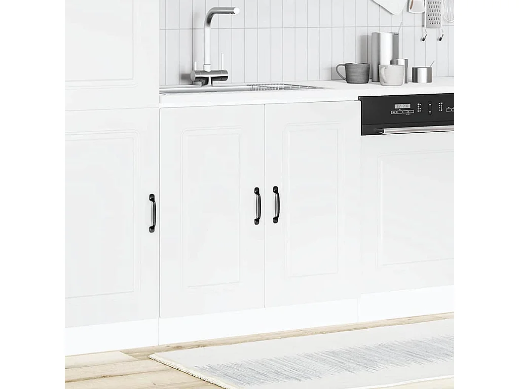 Base lavello bianco Kalmar 80x46x81,5cm in legno ingegnerizzato