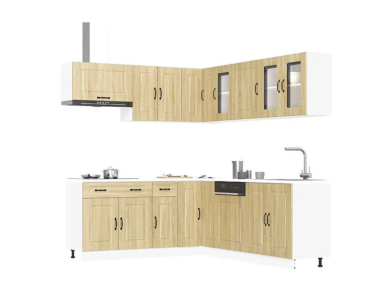 Ensemble d'armoires de cuisine 11 pcs Kalmar bois d'ingénierie