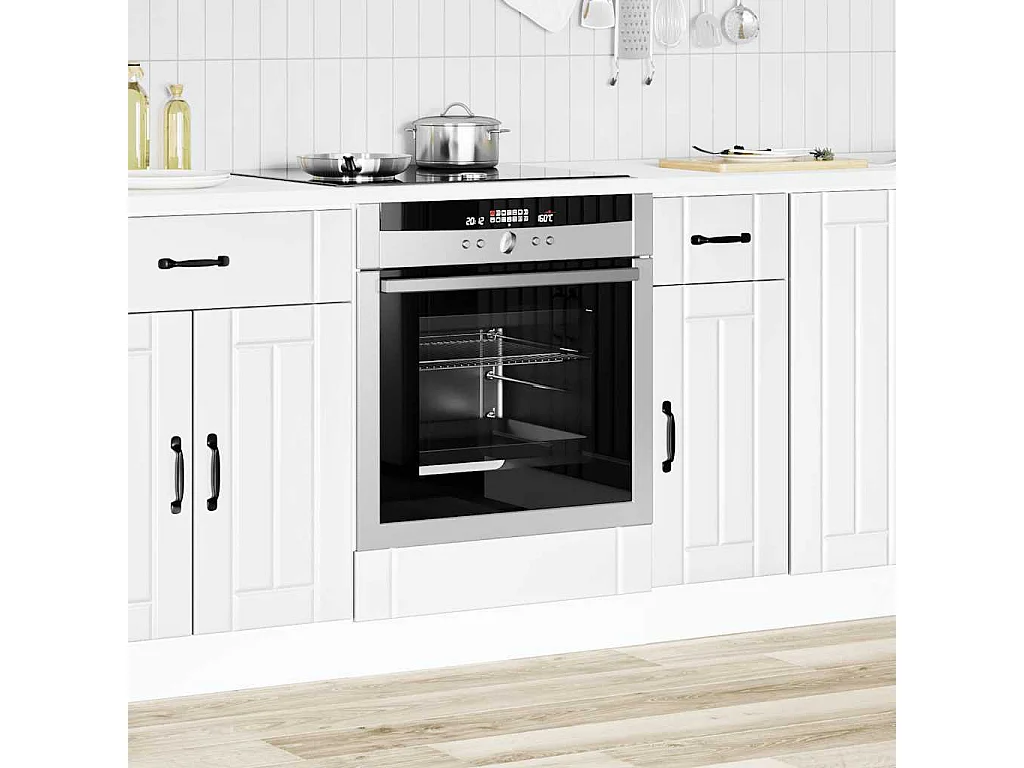 Mueble de horno Lucca de madera de ingeniería blanca