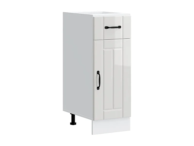 Armoire de cuisine Lucca blanc brillant bois ingénierie