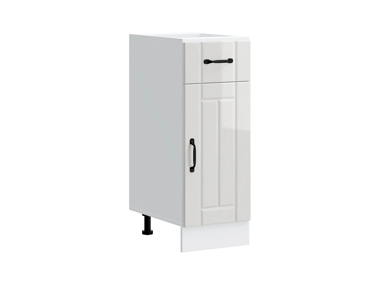 Mobile da cucina Lucca in legno ingegnerizzato bianco lucido