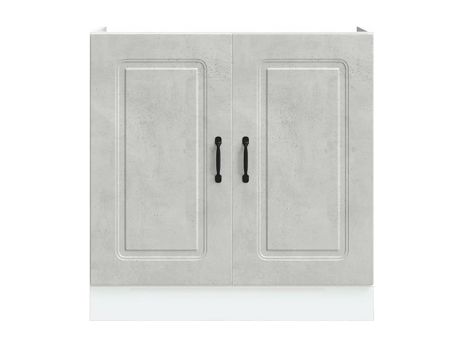 Meuble bas pour évier Kalmar gris béton bois ingénierie