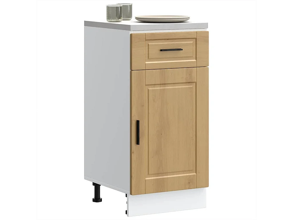 Armoire de cuisine Porto chêne artisanal bois d'ingénierie