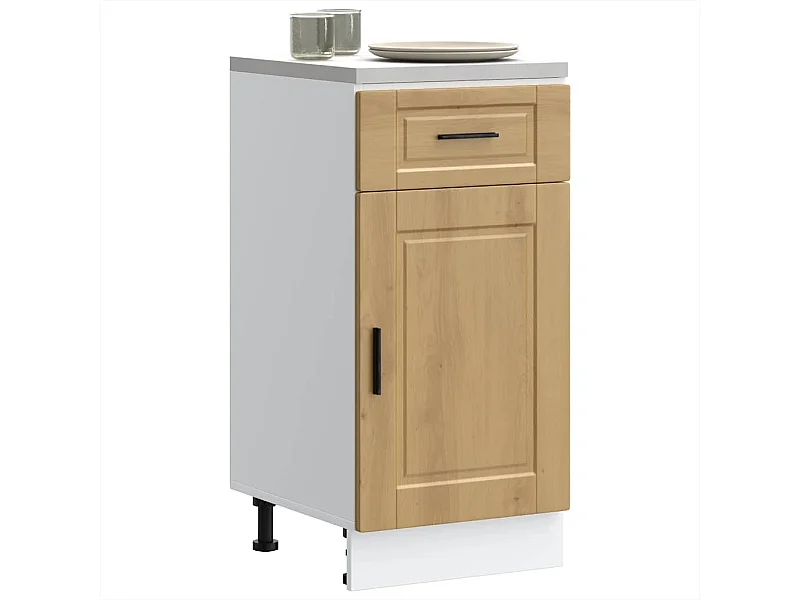 Armoire de cuisine Porto chêne artisanal bois d'ingénierie