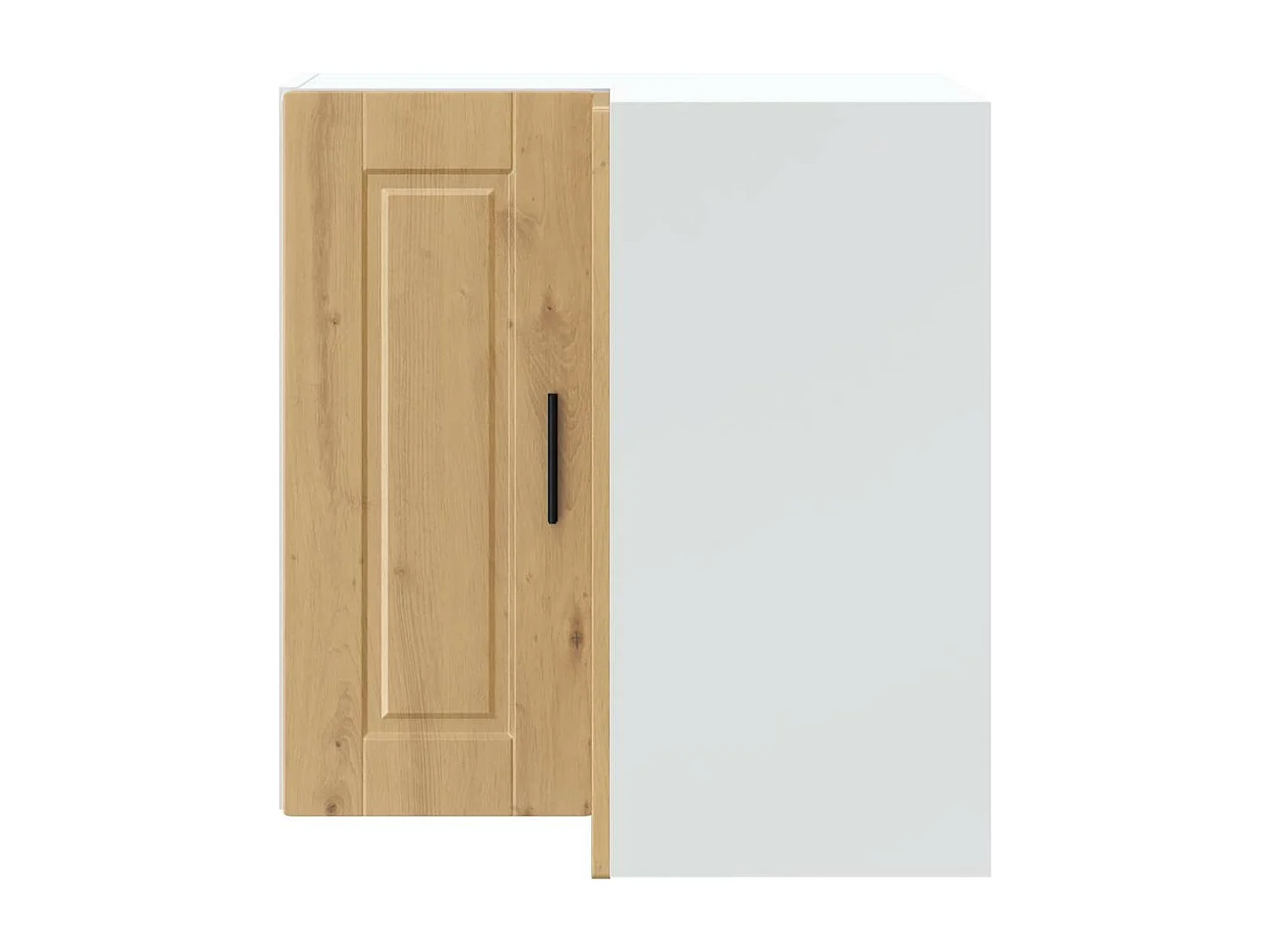 Armoire d'angle murale de cuisine Porto chêne artisanal