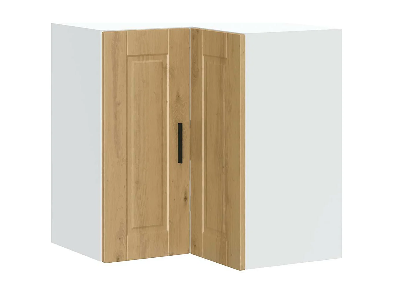 Armoire d'angle murale de cuisine Porto chêne artisanal