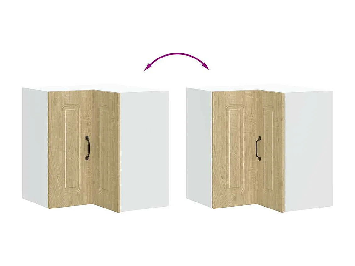 Armoire murale d'angle de cuisine Kalmar chêne sonoma