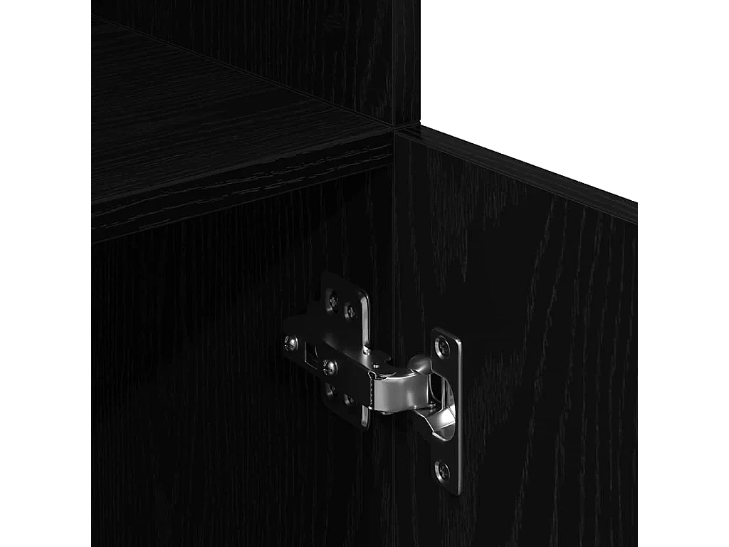 Mobile cucina nero 57x41,5x131,5 cm in legno ingegnerizzato