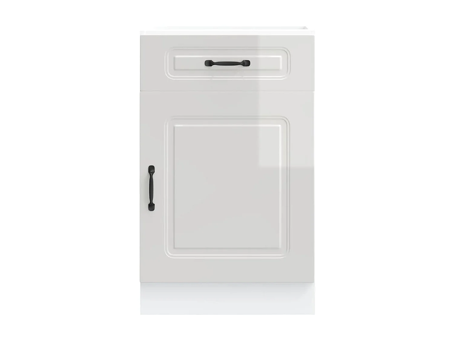 Armoire de cuisine Kalmar blanc brillant bois ingénierie