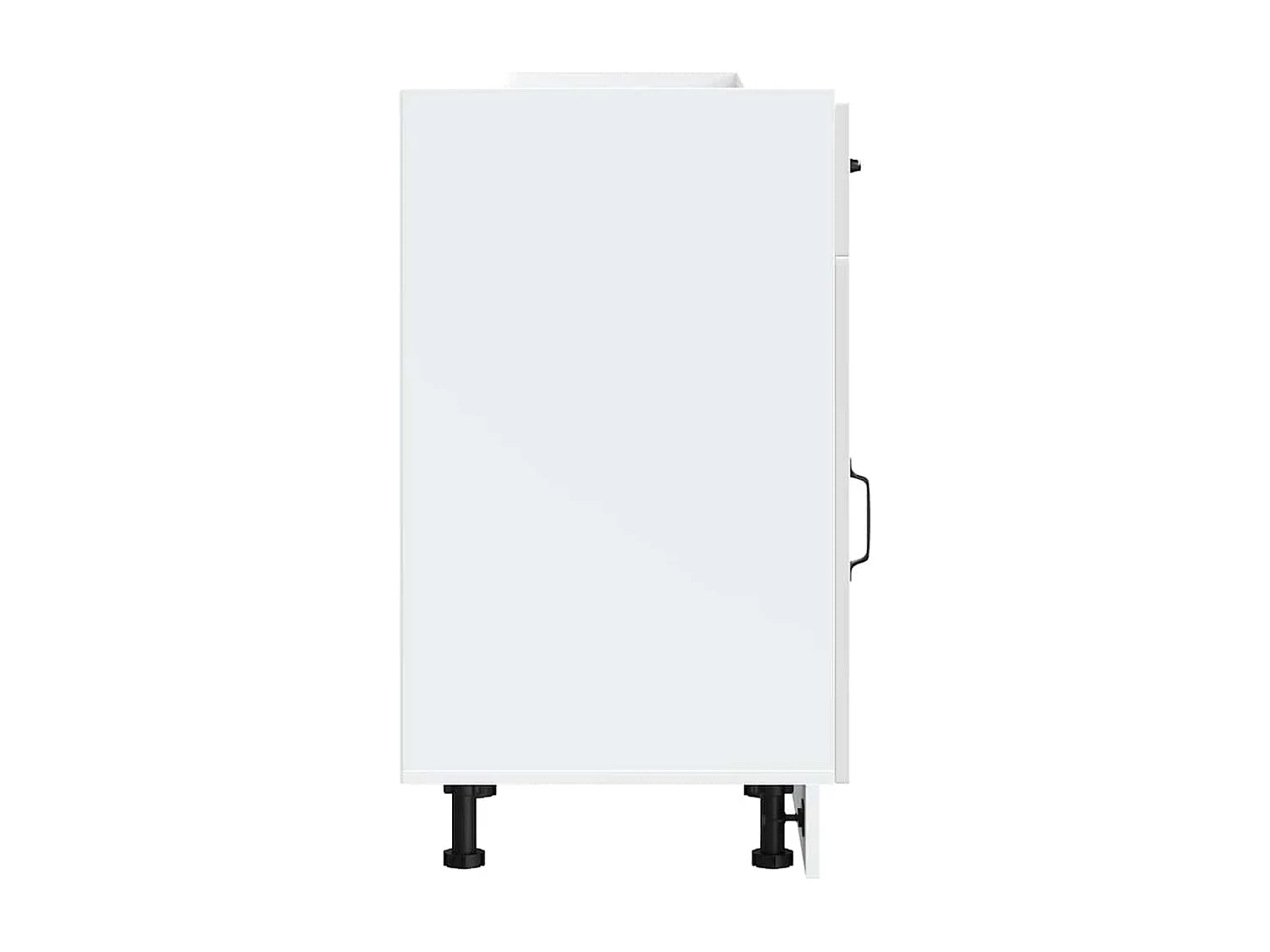 Armoire de cuisine Kalmar blanc brillant bois ingénierie