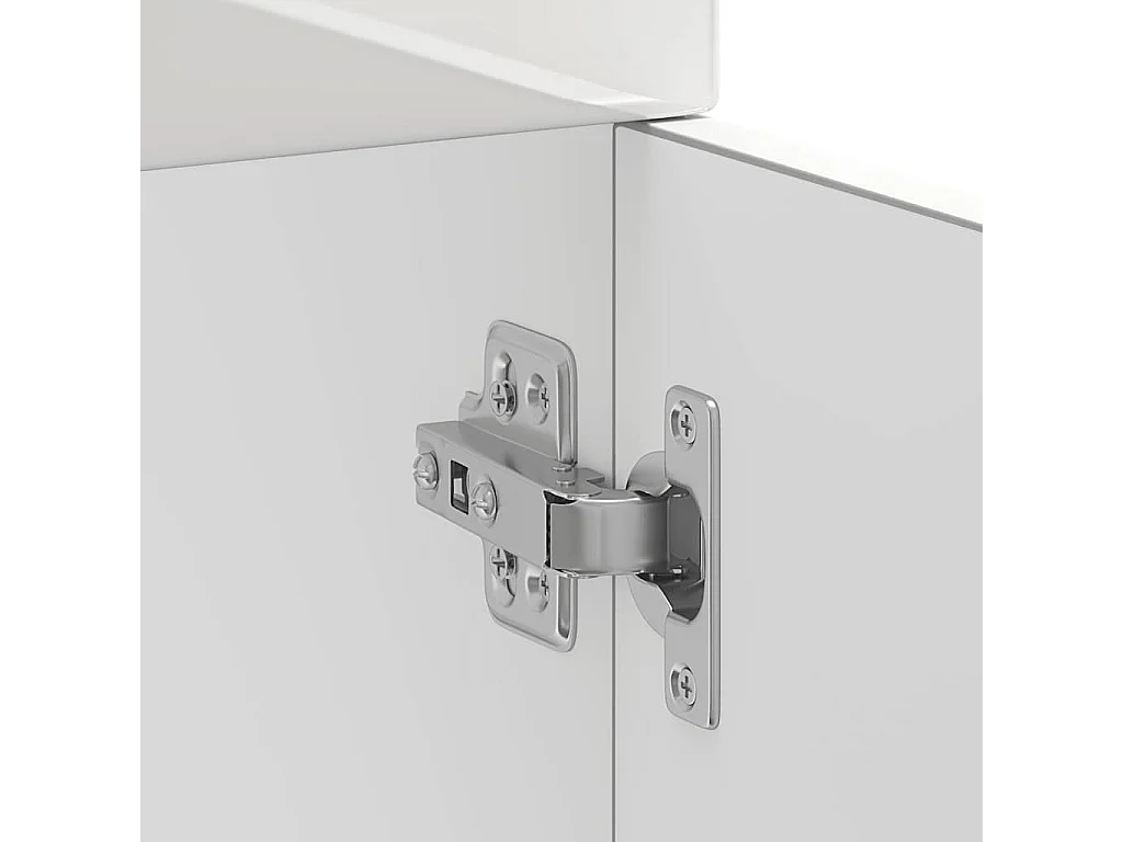 Armoire de cuisine Kalmar blanc brillant bois ingénierie