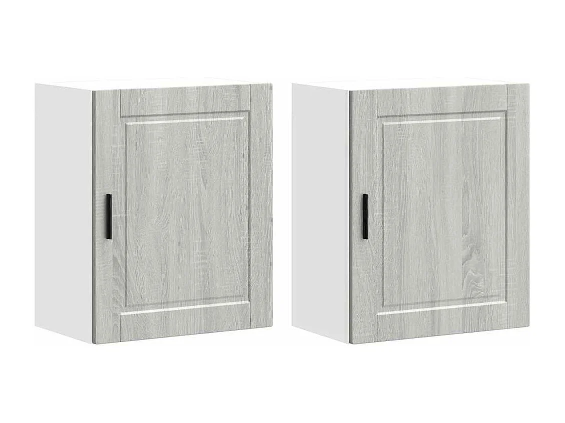 Armoires murales de cuisine 2 pcs Porto sonoma gris