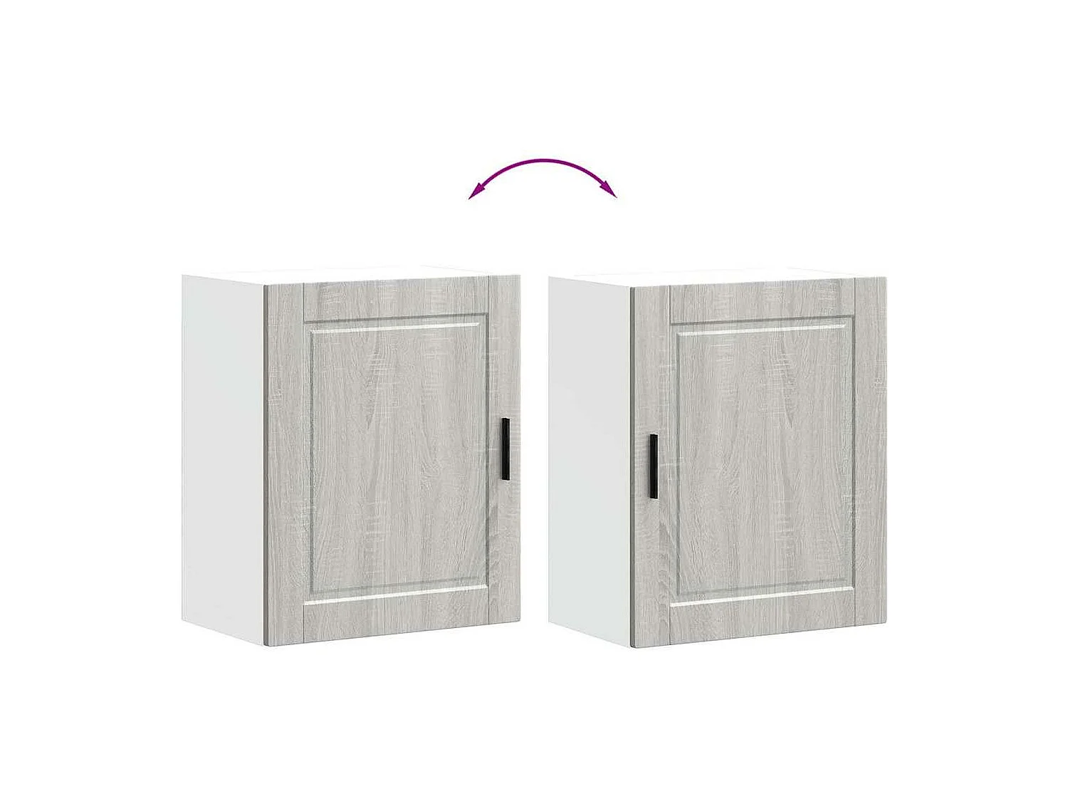 Armoires murales de cuisine 2 pcs Porto sonoma gris