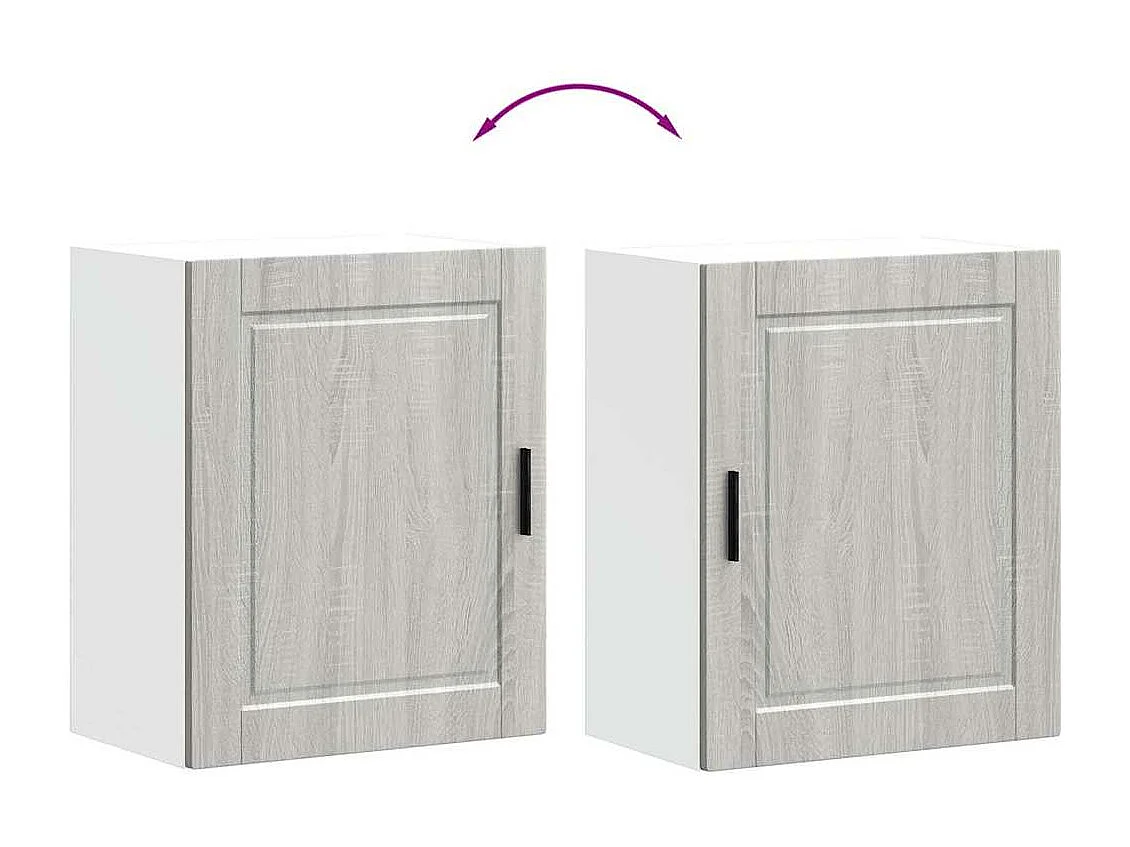 Armoires murales de cuisine 2 pcs Porto sonoma gris