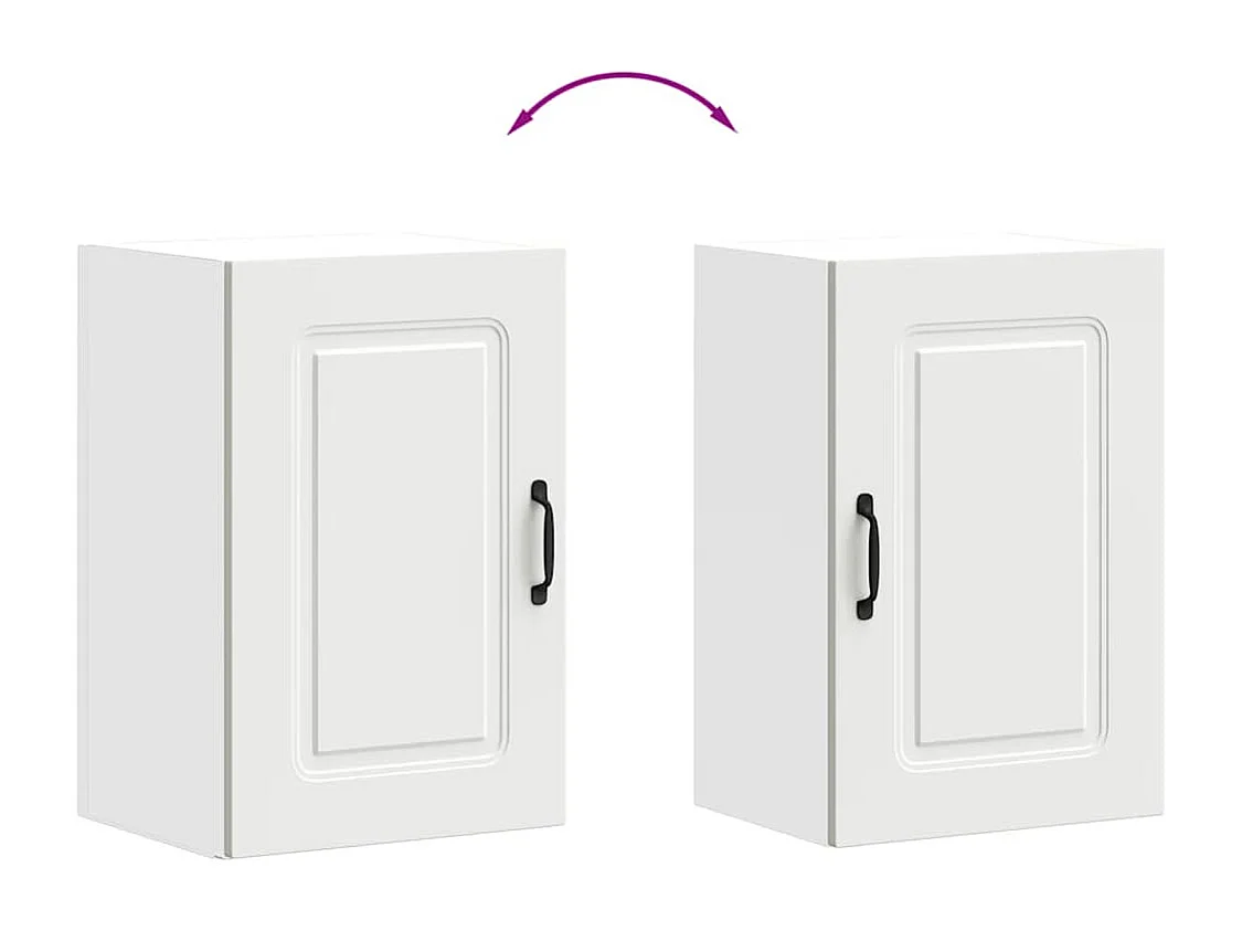 Armoire murale de cuisine Kalmar blanc bois d'ingénierie