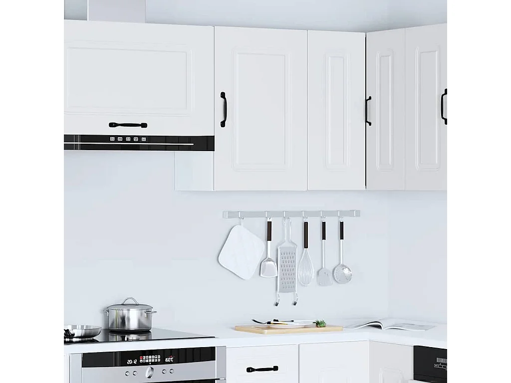 Armoire murale de cuisine Kalmar blanc bois d'ingénierie