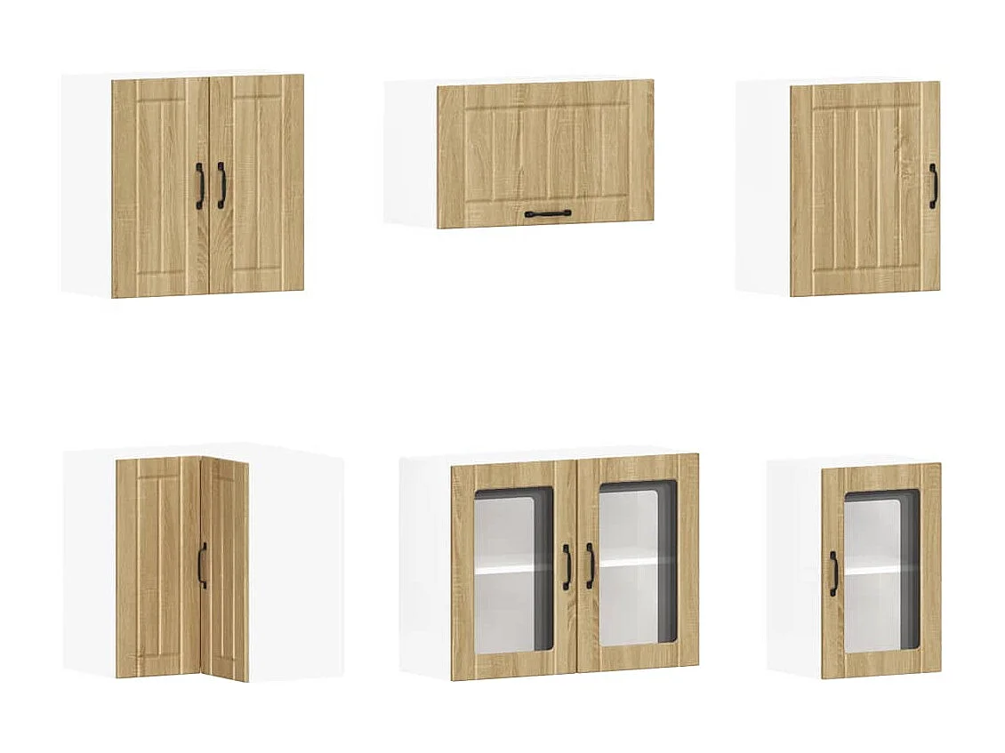 Ensemble d'armoires de cuisine 11 pcs Lucca bois d'ingénierie