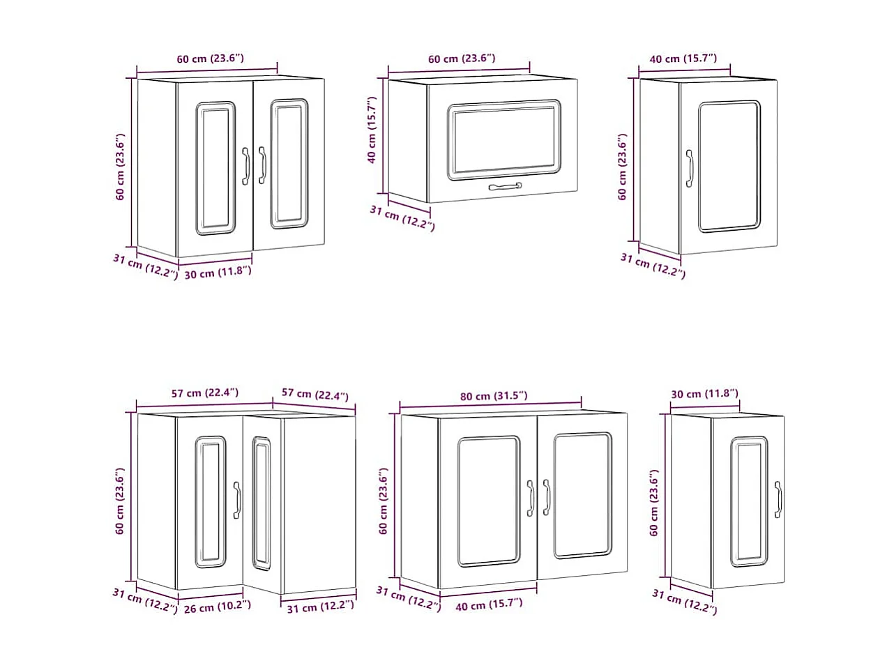 Ensemble d'armoires de cuisine 11 pcs Lucca bois d'ingénierie