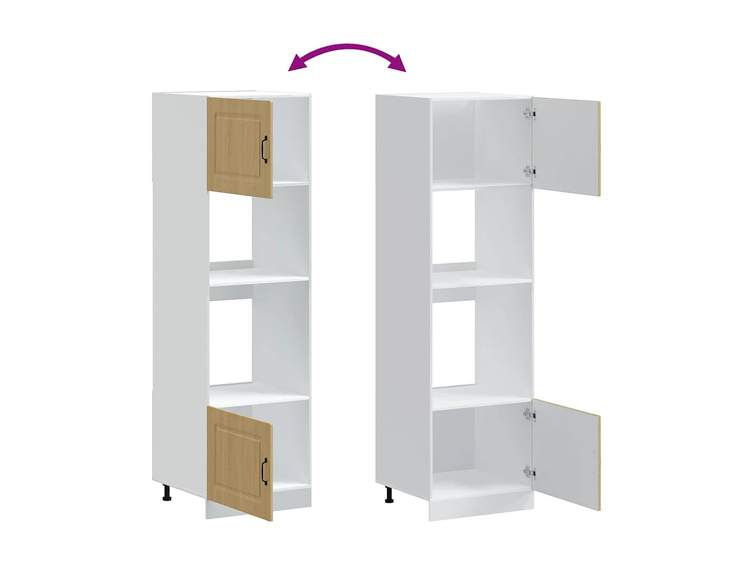 Armoires de four 2 pcs Lucca chêne sonoma bois d'ingénierie