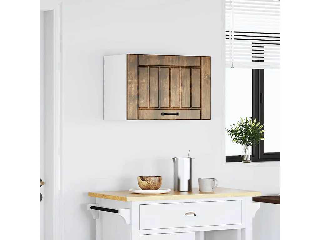 Armoire murale de cuisine Lucca chêne fumé bois ingénierie