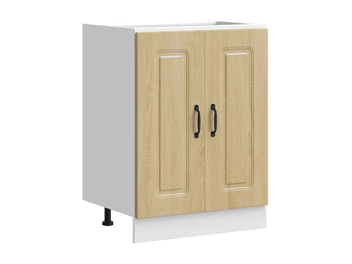 Gabinete de base para pia de madeira projetada Kalmar Sonoma Oak