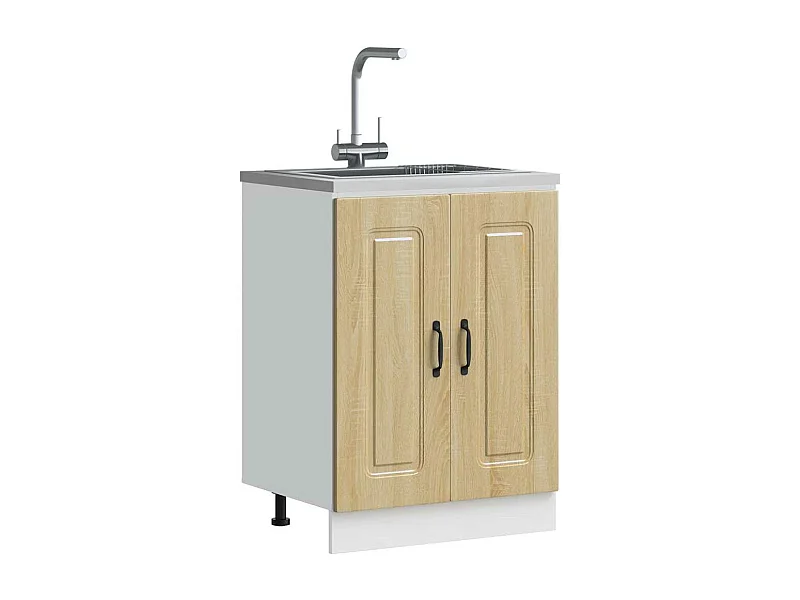 Kalmar Unterschrank für Spüle aus Sonoma-Eiche, Holzwerkstoff