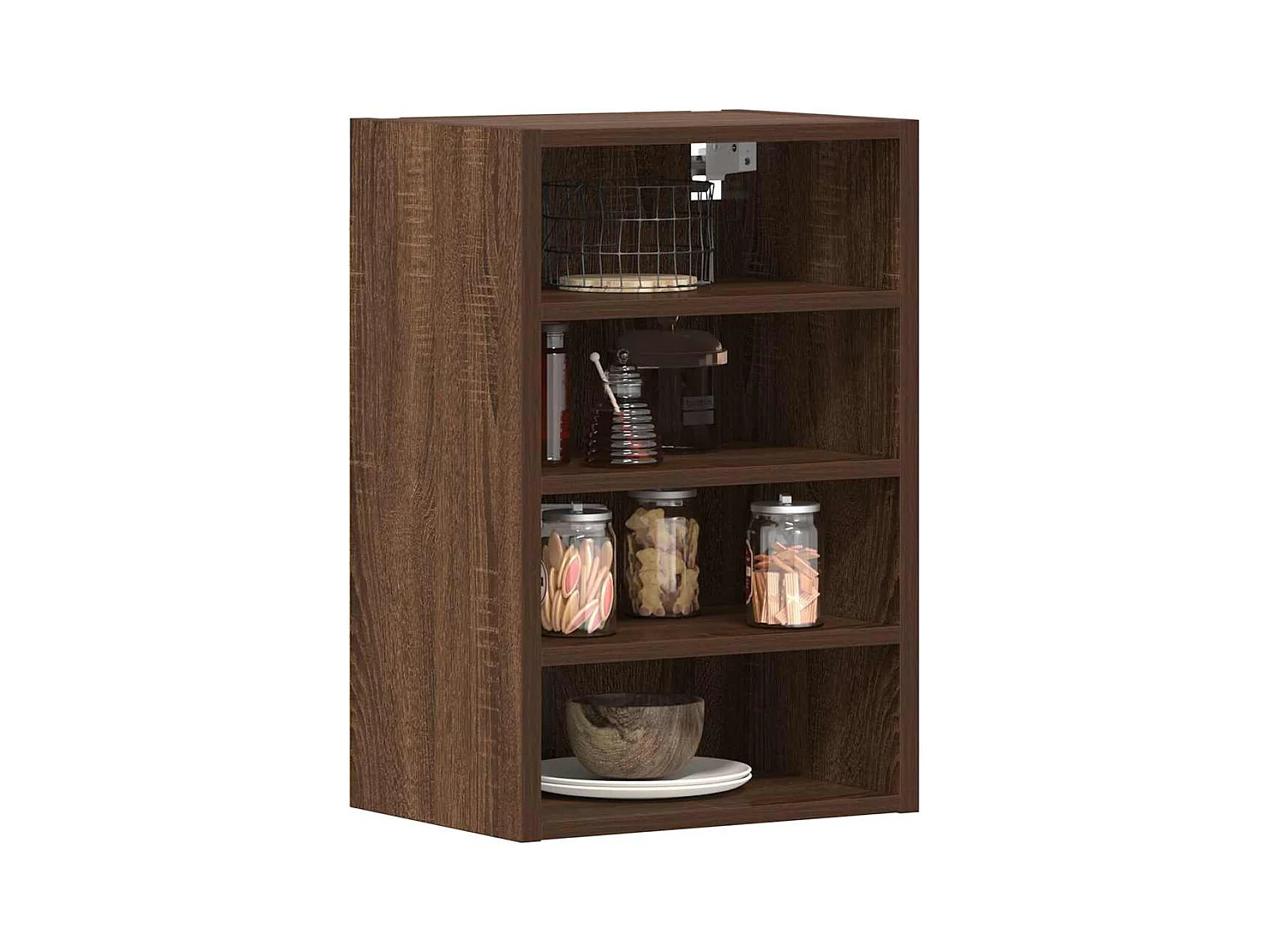 Armoire suspendue chêne marron 40x29,5x60 cm bois d'ingénierie
