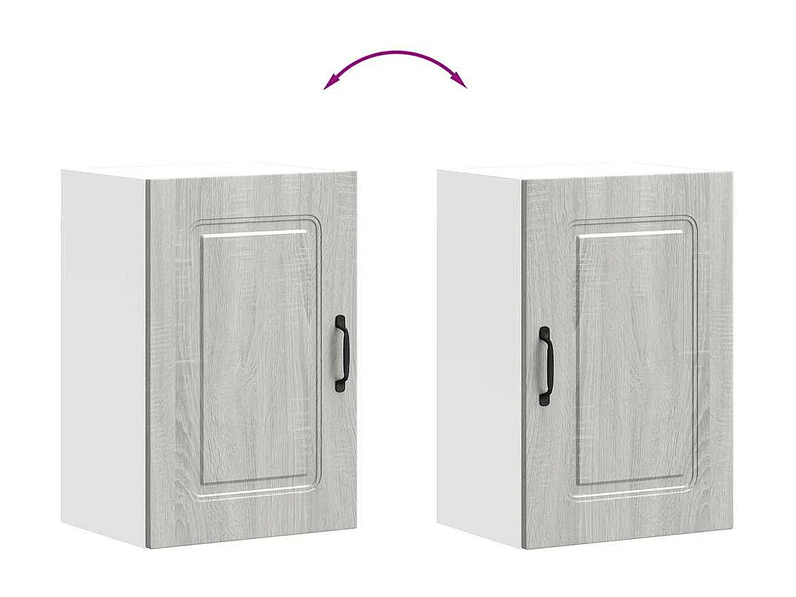 Armoire murale de cuisine Kalmar sonoma gris bois d'ingénierie