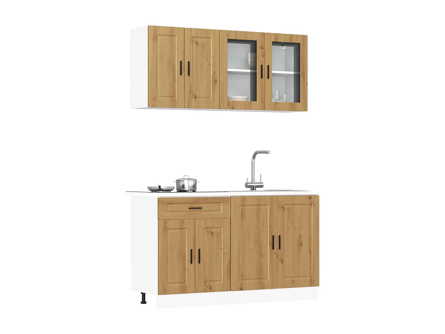 Juego de gabinetes de cocina Kalmar de 4 piezas de madera de ingeniería