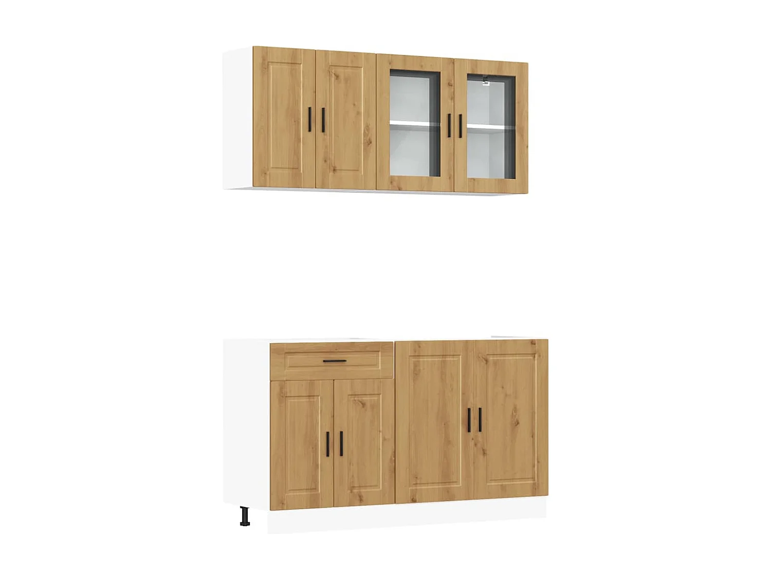 Juego de gabinetes de cocina Kalmar de 4 piezas de madera de ingeniería