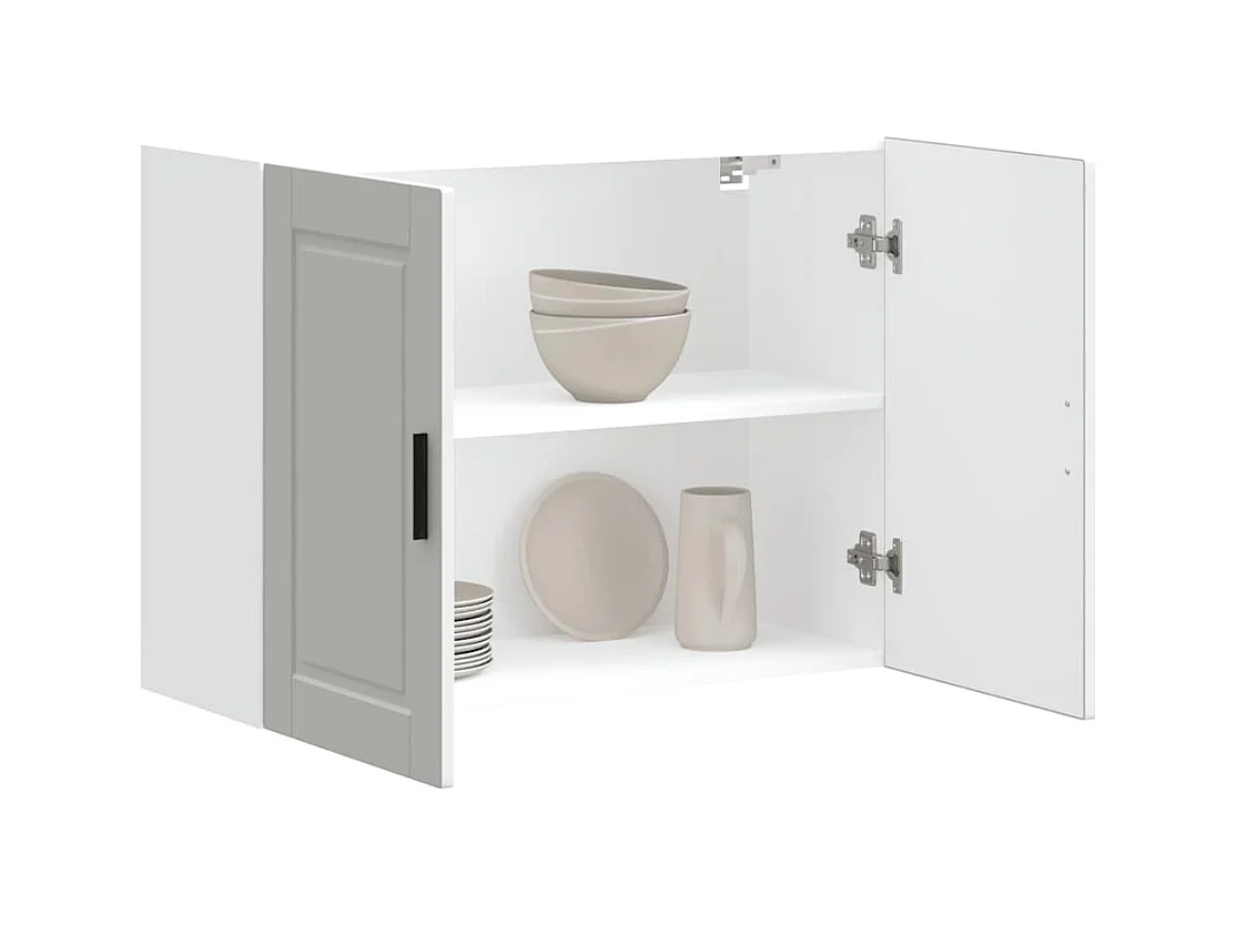 Armoire murale de cuisine Porto blanc bois d'ingénierie