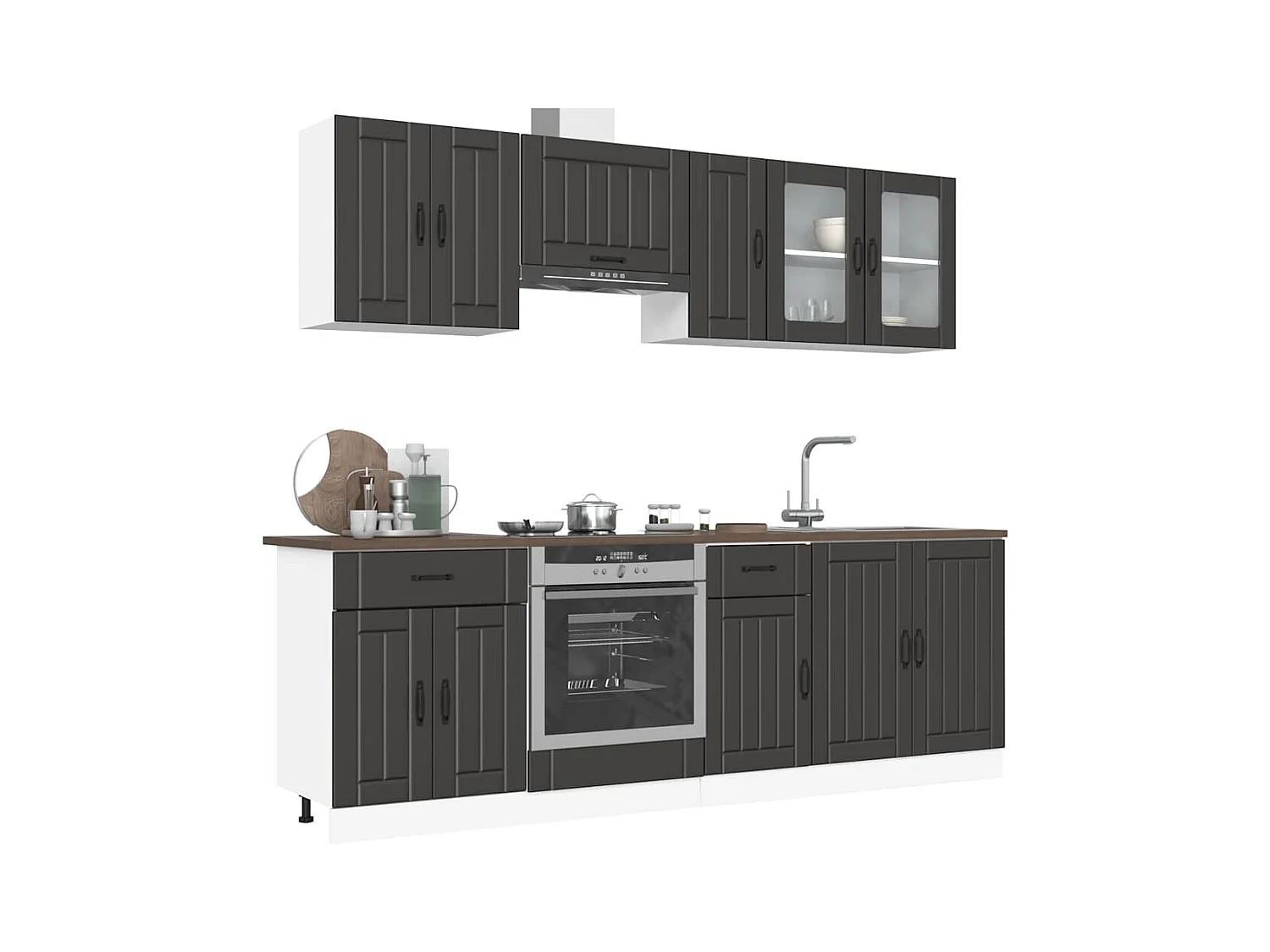 Ensemble d'armoires de cuisine 8 pcs Kalmar bois d'ingénierie