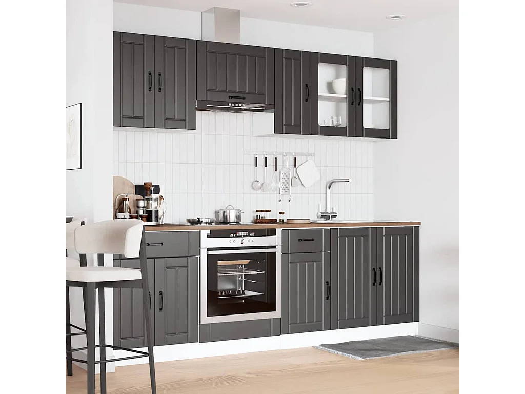 Ensemble d'armoires de cuisine 8 pcs Kalmar bois d'ingénierie