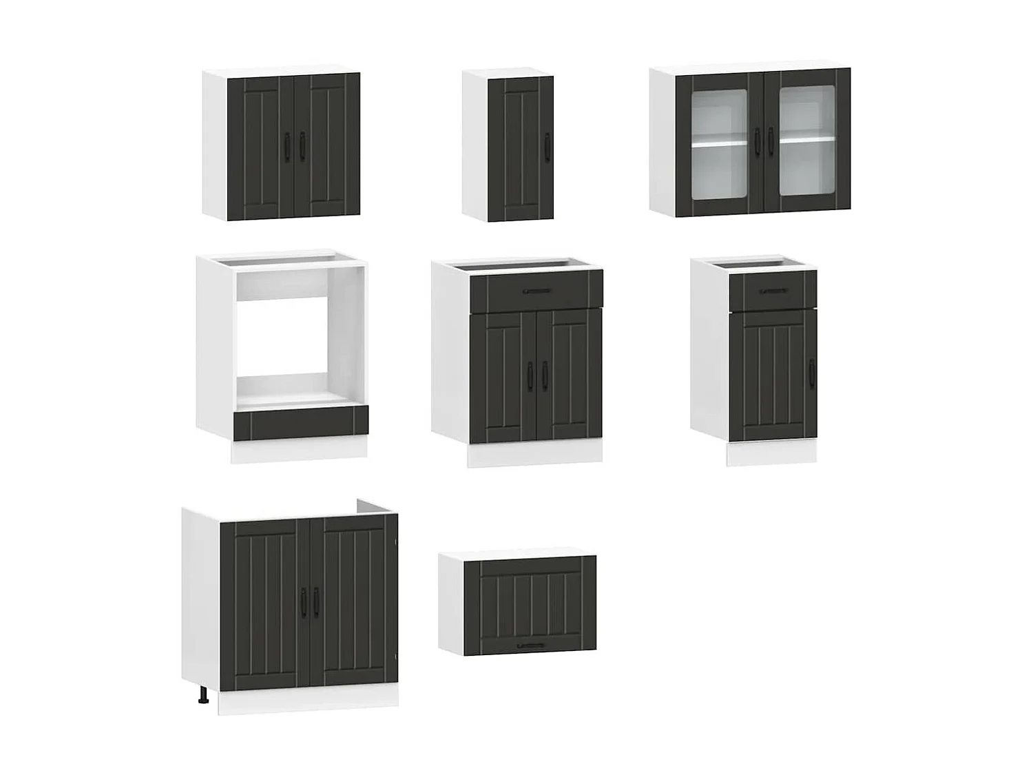 Ensemble d'armoires de cuisine 8 pcs Kalmar bois d'ingénierie