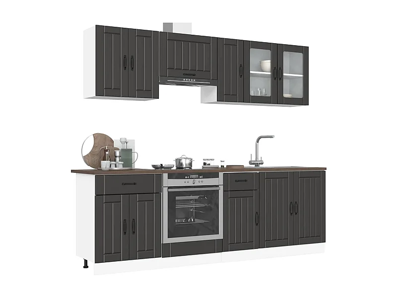 Ensemble d'armoires de cuisine 8 pcs Kalmar bois d'ingénierie