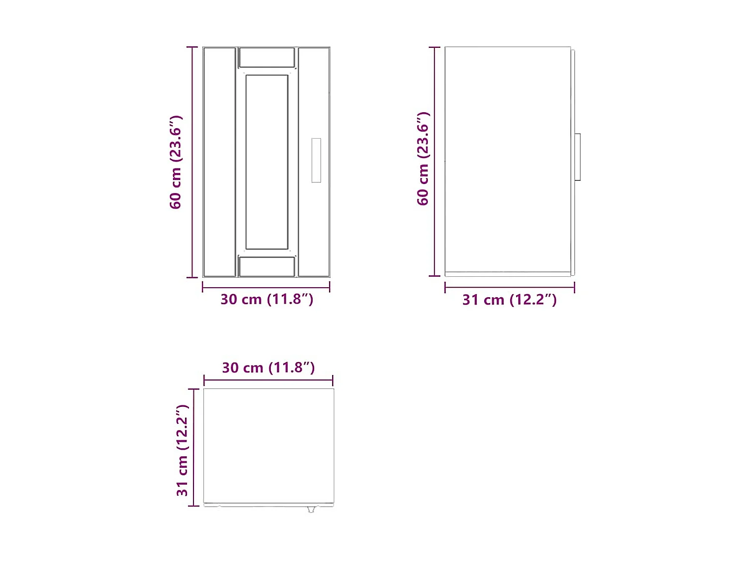 Mobile da cucina Porto in legno vecchio, legno ingegnerizzato