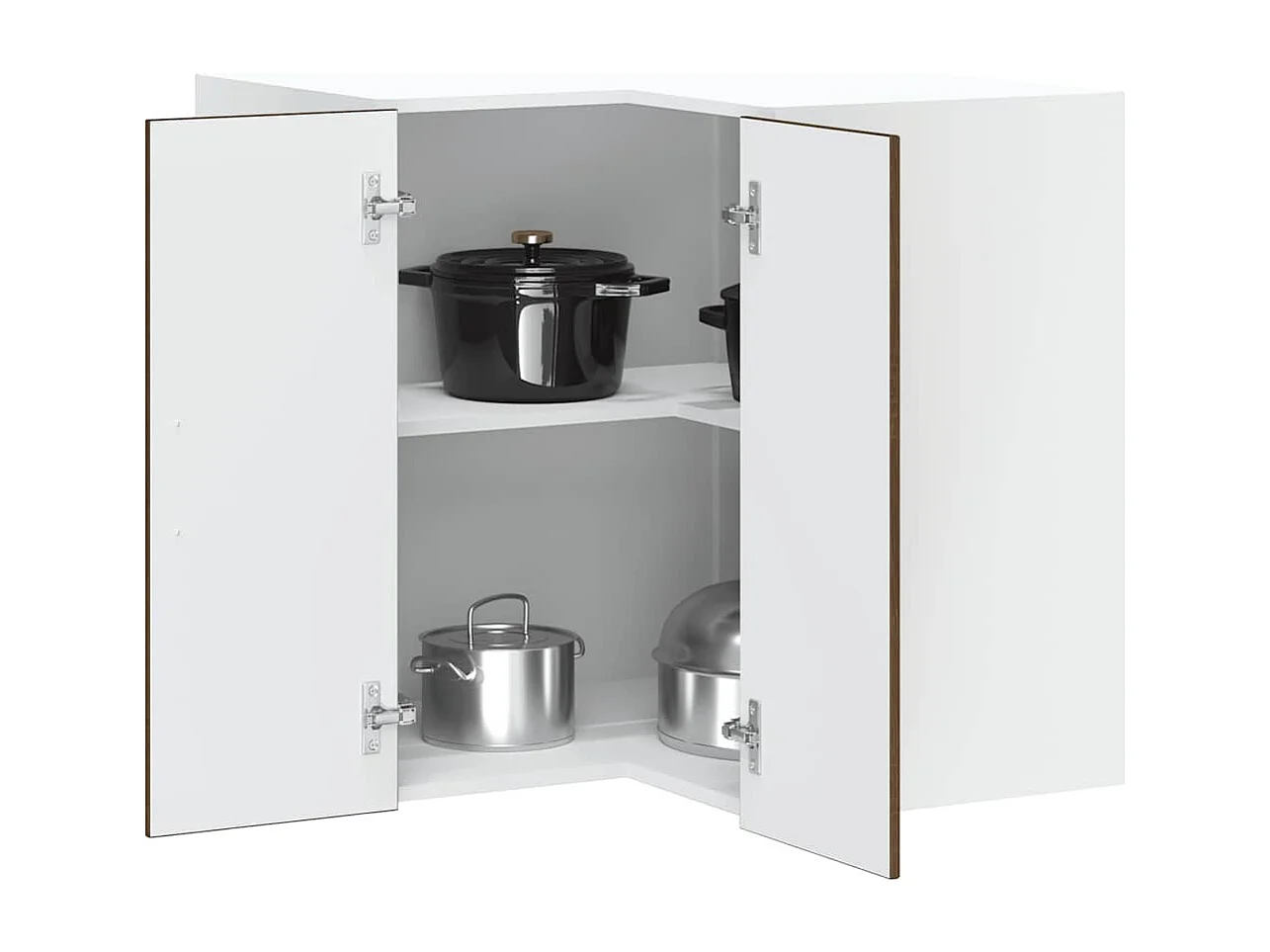 Armoire d'angle murale de cuisine Porto chêne marron