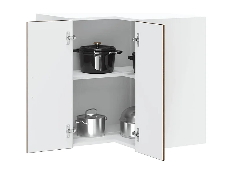 Mobiletto angolare da cucina in rovere marrone Porto