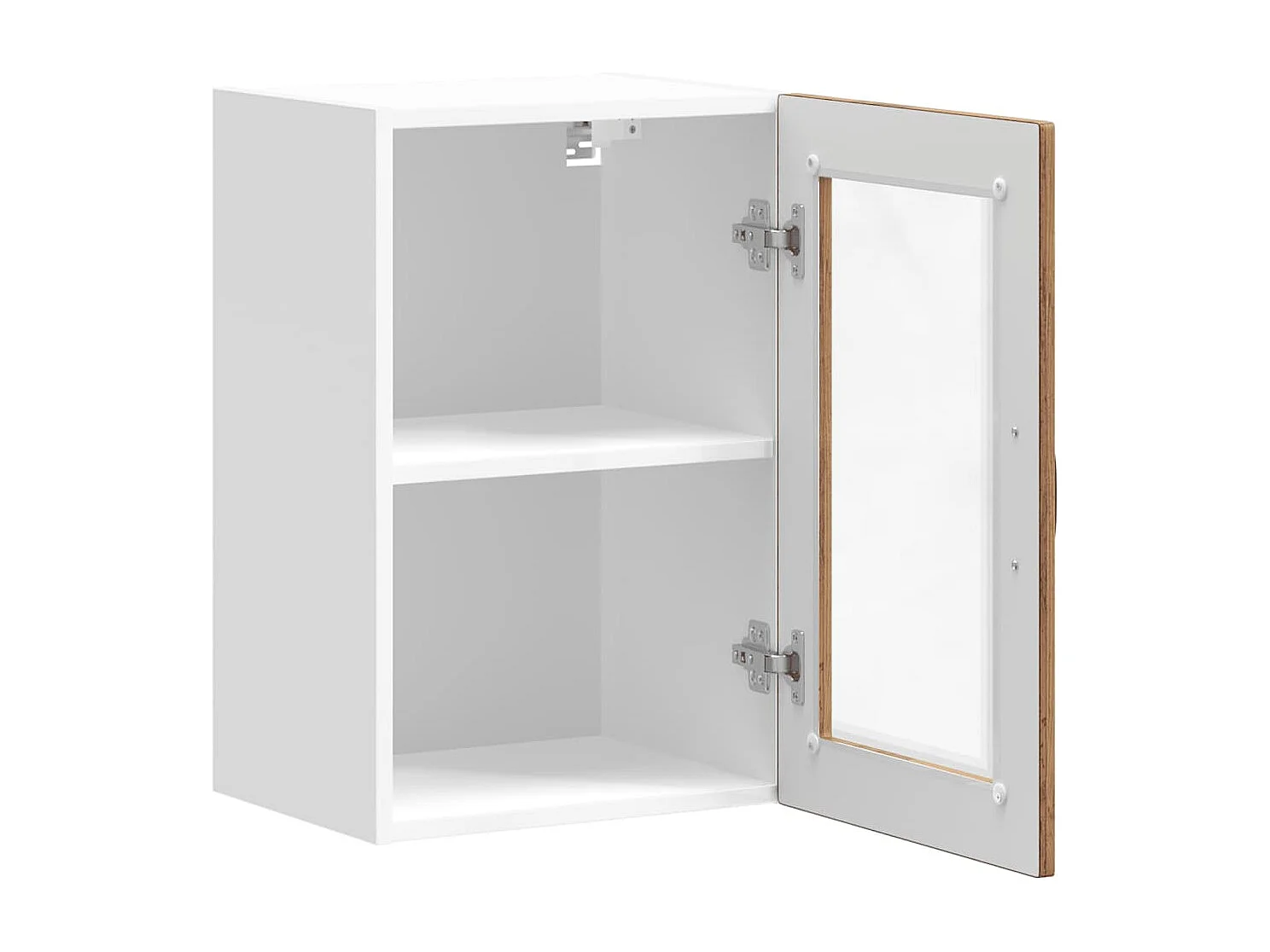 Armoire murale de cuisine avec porte en verre Porto vieux bois