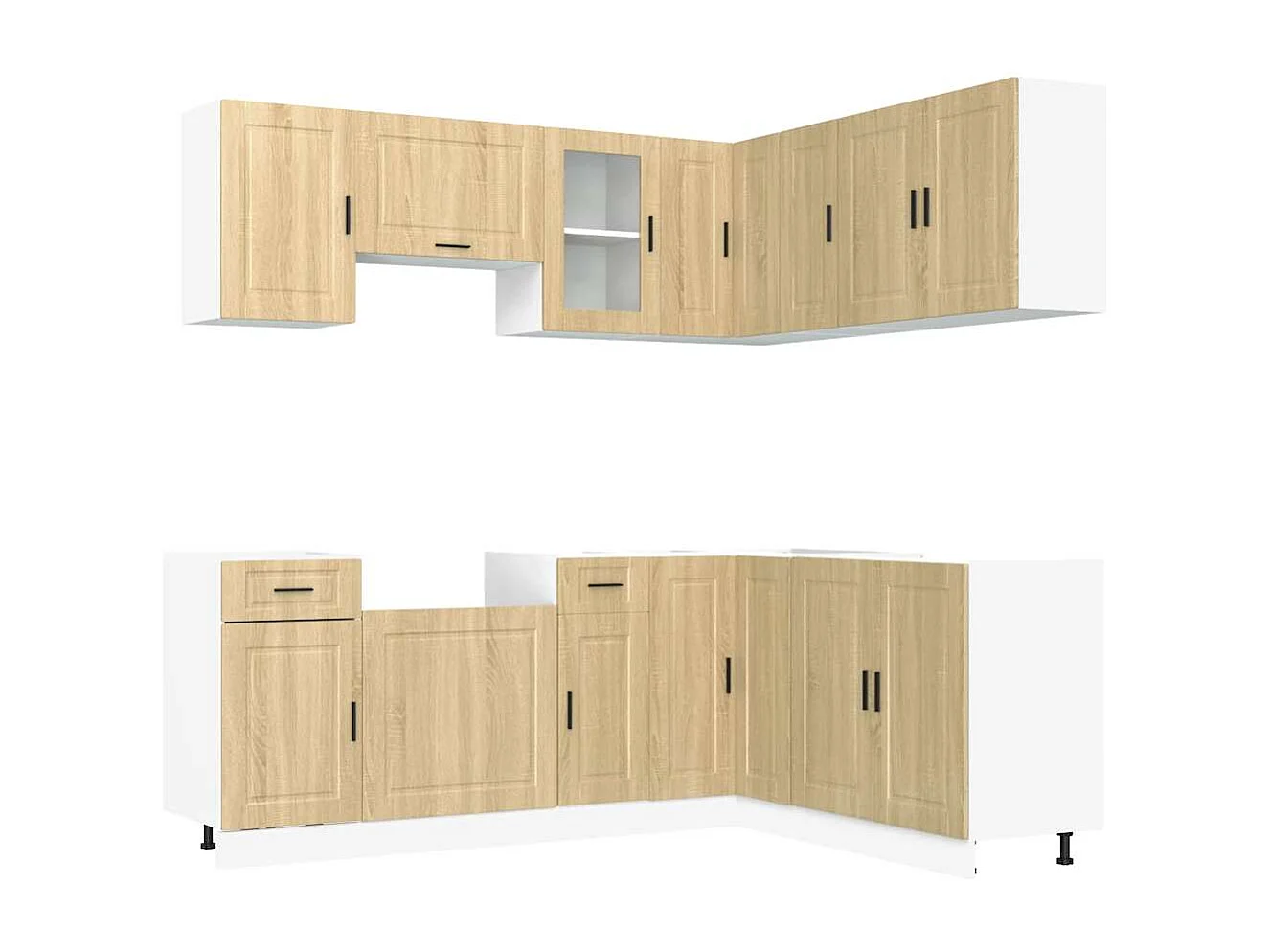 Porto 11-teiliges Küchenschrank-Set aus Holzwerkstoff