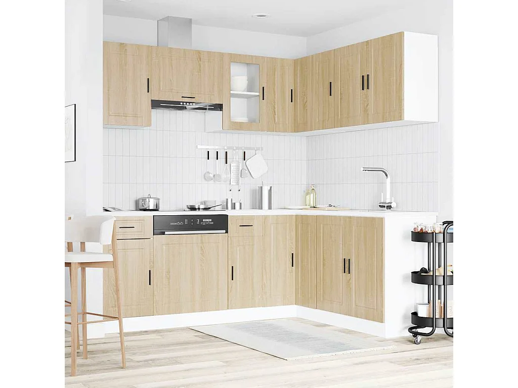 Porto 11-teiliges Küchenschrank-Set aus Holzwerkstoff