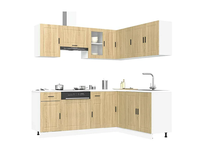 Porto 11-teiliges Küchenschrank-Set aus Holzwerkstoff