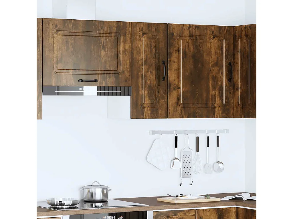 Armoire murale de cuisine Kalmar chêne fumé bois d'ingénierie