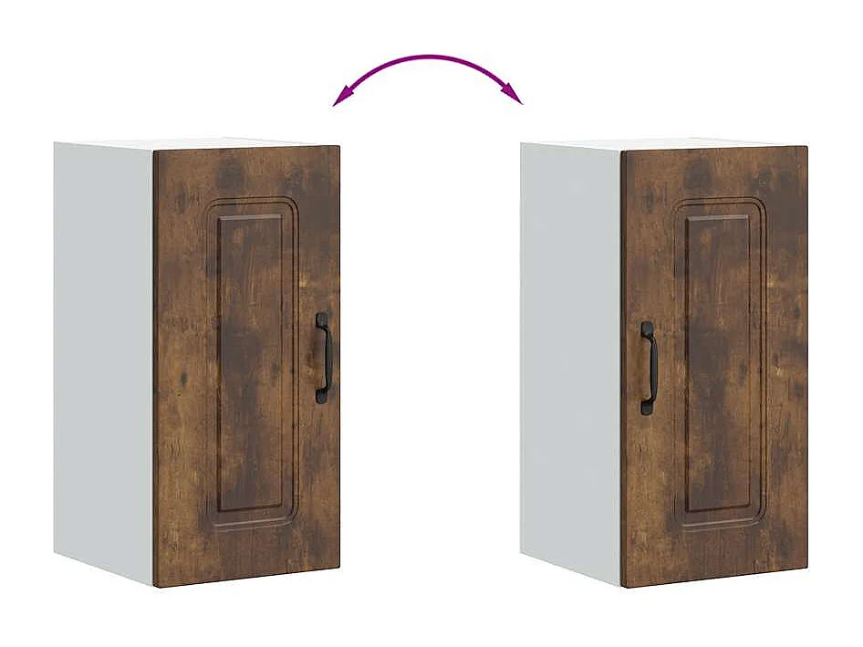 Armoire murale de cuisine Kalmar chêne fumé bois d'ingénierie