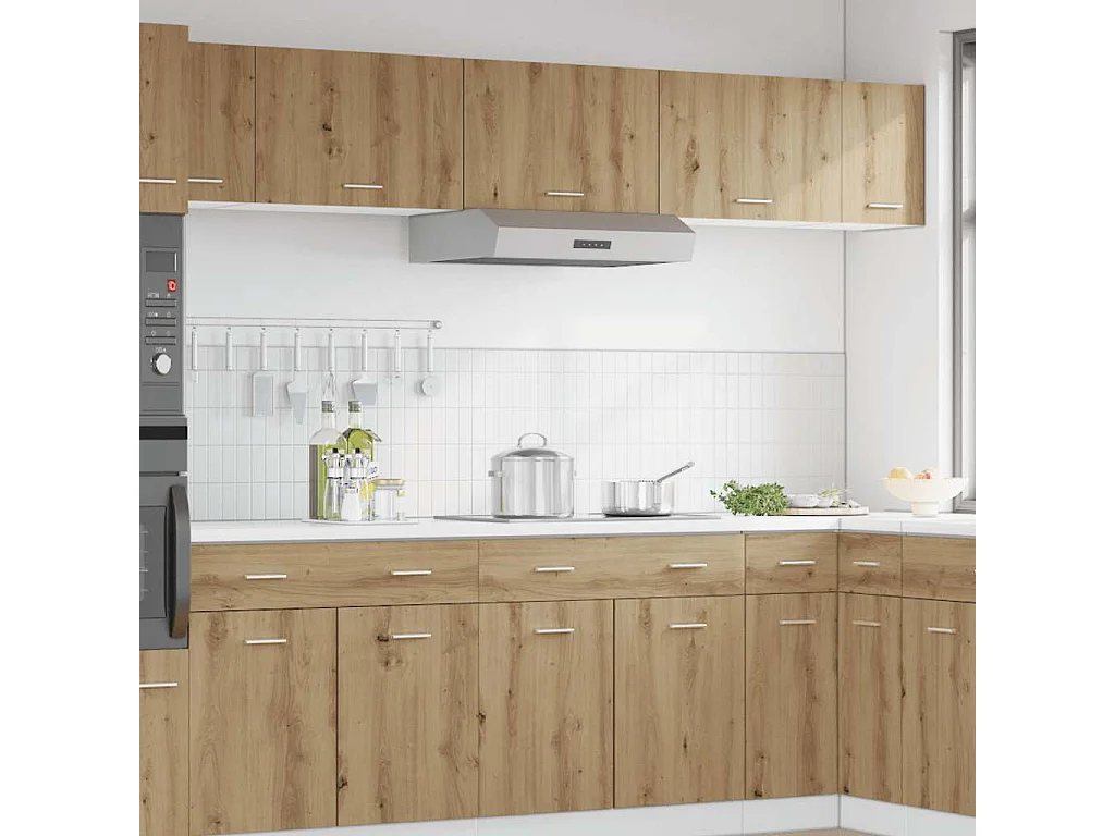 Armoire suspendue chêne artisanal 60x31x40 cm bois d'ingénierie