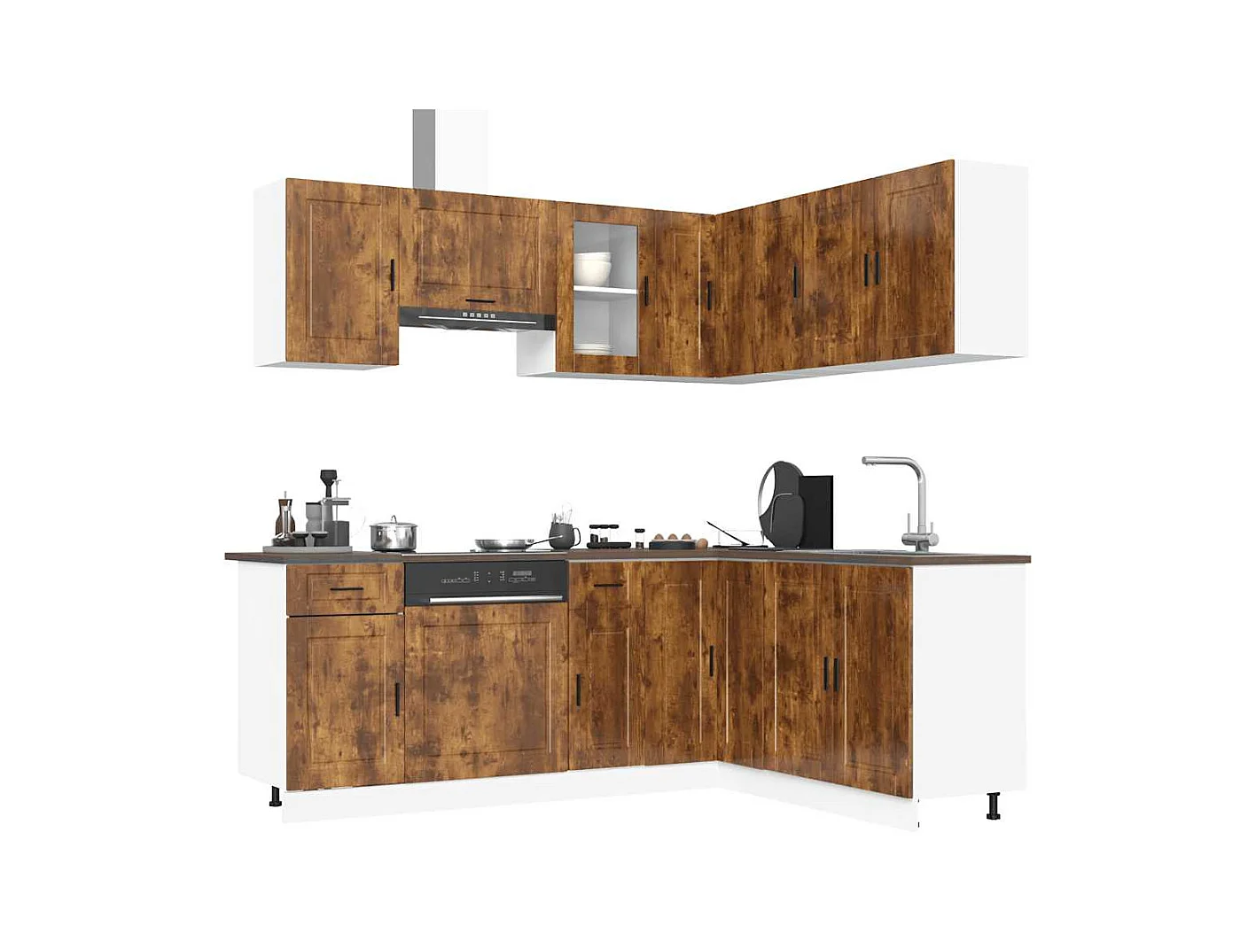 Ensemble d'armoires de cuisine 11 pcs Porto bois d'ingénierie